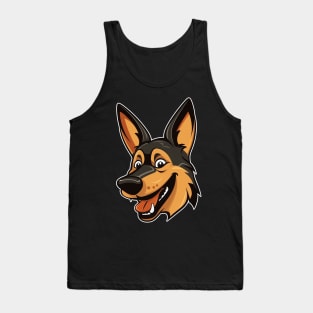 Happy German Shepherd Dog Tank Top